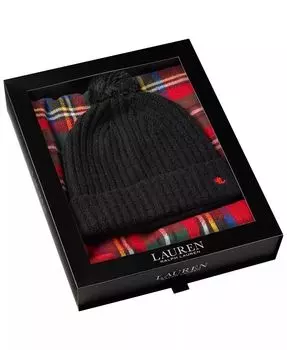 Тканый шарф и вязаные шапки Lauren Ralph Lauren, красный