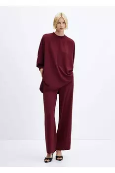 Тканый свитшот оверсайз Mango, красный