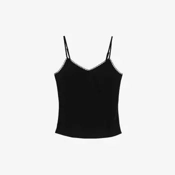 Тканый топ Andreno на бретельках с V-образным вырезом и отделкой петлями Ted Baker, черный