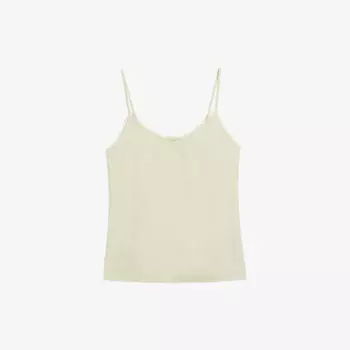 Тканый топ Andreno на бретельках с V-образным вырезом и отделкой петлями Ted Baker, желтый