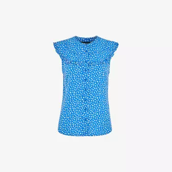 Тканый топ без рукавов с микро-кактусовым принтом Whistles, мультиколор