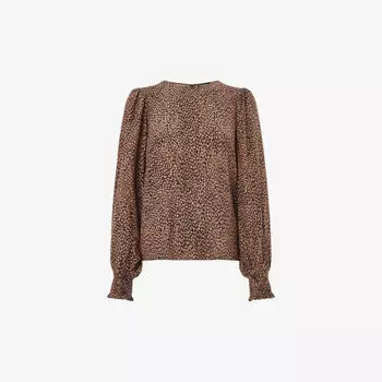 Тканый топ Coffee Bean с абстрактным принтом Whistles, мультиколор