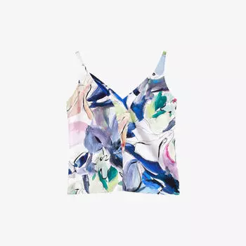 Тканый топ Hariyat с абстрактным принтом Ted Baker, белый