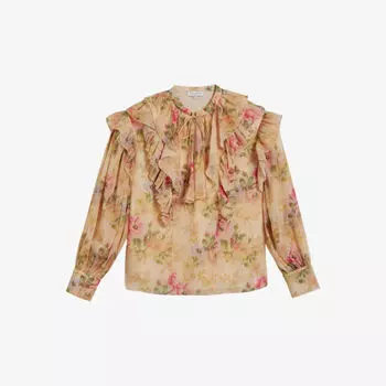 Тканый топ Helenoh с оборками Ted Baker, цвет tan