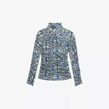 Тканый топ Kaleidscope с принтом бабочки Ted Baker, синий