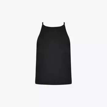 Тканый топ свободного кроя с воротником халтер Ro&Zo, черный