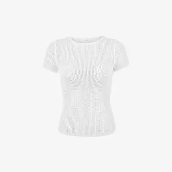 Тканый топ Yves с круглым вырезом вязки крючком House Of Cb, белый