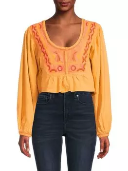 Тканый укороченный топ Iggie Free People, цвет Cairo