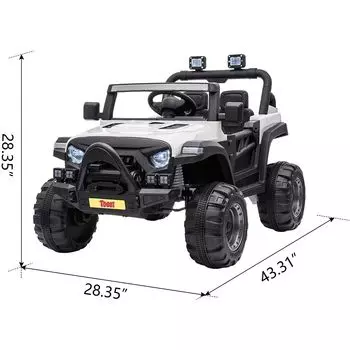 TOBBI 12 Вольт Электрический Пульт Дистанционного Управления Детская Игрушка Веселая Поездка на Грузовике, Белый TOBBI