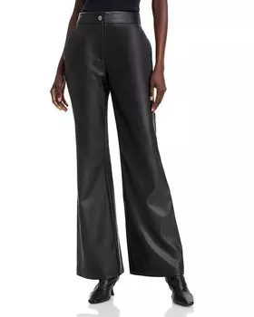 TOCCIN Расклешенные брюки из искусственной кожи Gaia, черный
