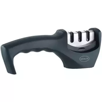 Точилка для ножей RSLE, 3 уровня, сменная шлифовальная головка, устойчивая подставка, эргономичная ручка, черный