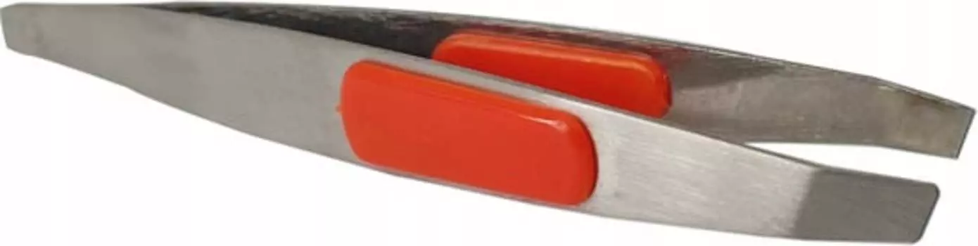 Точный косой пинцет для корректировки бровей, оранжевый, Calissimo