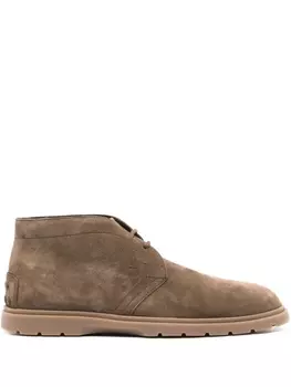 Tod's ботильоны из замши Desert, коричневый