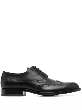 Tod's броги оксфорды на шнуровке, черный