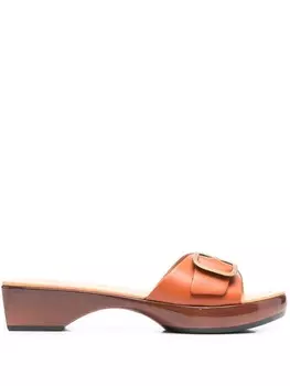 Tod's клоги с пряжкой, оранжевый