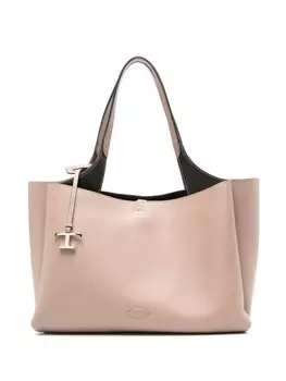 Tod's кожаная сумка среднего размера, нейтральный цвет