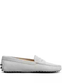 Tod's кожаные лоферы, серый