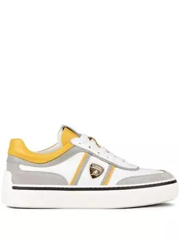 Tod's кроссовки Automobili Lamborghini с тисненым логотипом, белый