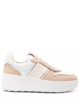 Tod's кроссовки со вставками, белый
