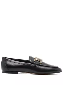 Tod's лоферы Catena с кристаллами, черный