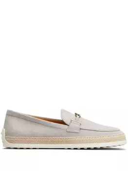 Tod's лоферы Gomma, серый