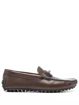 Tod's лоферы Gommino Double T, коричневый