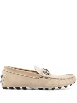 Tod's лоферы Gommino Double T, нейтральный цвет