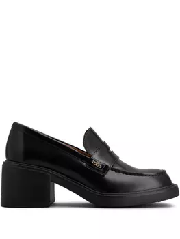 Tod's лоферы на массивной подошве, черный