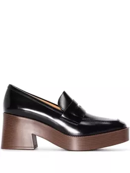 Tod's лоферы на платформе, черный