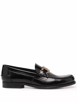 Tod's лоферы с цепочкой, черный