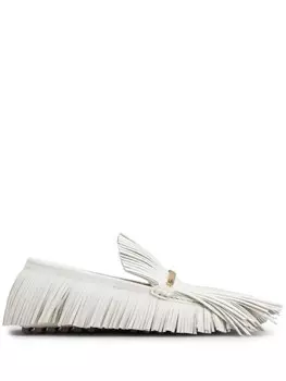 Tod's лоферы с логотипом, белый