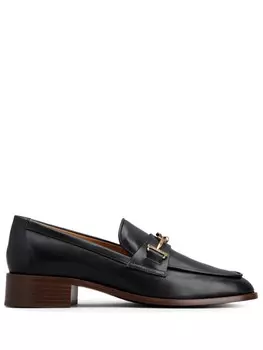 Tod's лоферы с логотипом, черный