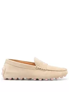 Tod's лоферы с миндалевидным носком, нейтральный цвет