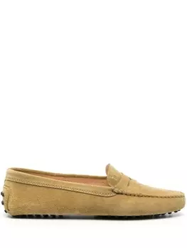 Tod's лоферы с закругленным носком, зеленый