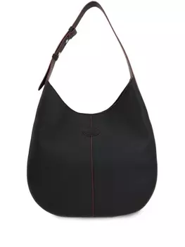 Tod's маленькая кожаная сумка Di hobo, черный