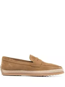 Tod's пенни-лоферы с миндалевидным носком, коричневый