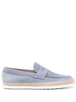 Tod's пенни-лоферы с закругленным носком, синий