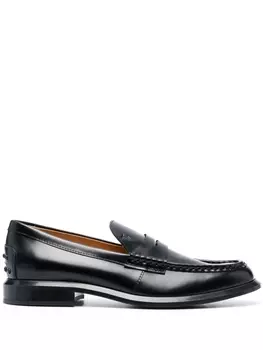 Tod's пенни-лоферы с закругленным носком, черный