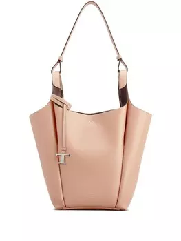 Tod's сумка на плечо с подвеской-логотипом, нейтральный цвет