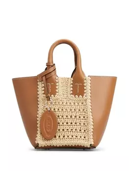 Tod's сумка-тоут размера мини, коричневый