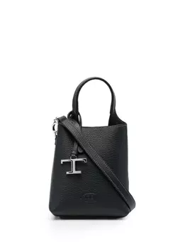 Tod's сумка-тоут с логотипом, черный