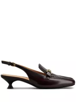 Tod's туфли с декором T Chain, красный