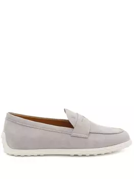 Tod's замшевые лоферы, серый