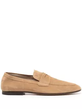 Tod's замшевые мокасины с прорезями для пенни, коричневый