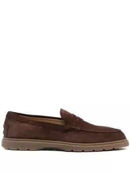 Tod's замшевые пенни-лоферы, коричневый