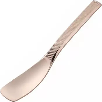Todai 014003003 Ложка для мороженого из массива меди в полоску, розовое золото, сделано в Японии, Multicolor (Pink / Gold)