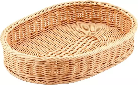 Todai BB-4028T-IV Корзина, для хранения, витрина, ПП ротанг, овального типа, тип корзины, высота 15,7 x 11,0 x 2,8 дюйма (40 x 28 x 7 см)