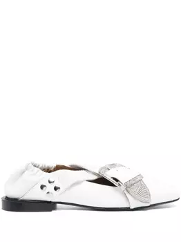 Toga Pulla балетки с заклепками, белый