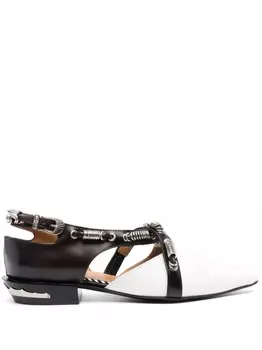 Toga Pulla балетки со вставками, белый