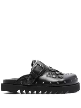 Toga Pulla мюли с люверсами, черный